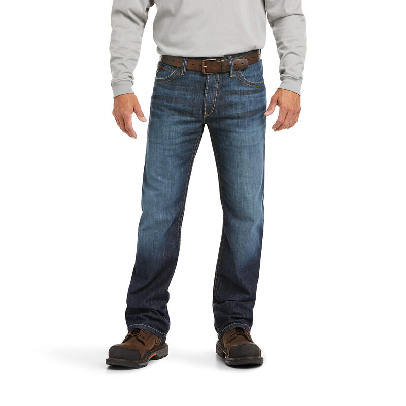 Ariat Jeans Herren - Fr M4 Relaxed Stretch Duralight Basic Boot Cut Blau ( PASCK-8453 )